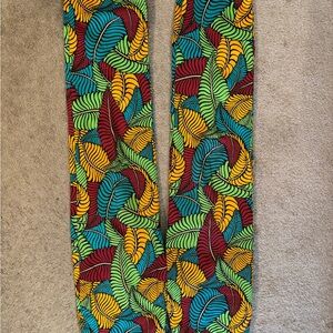 Colorful Leaf Pattern Men's Pants